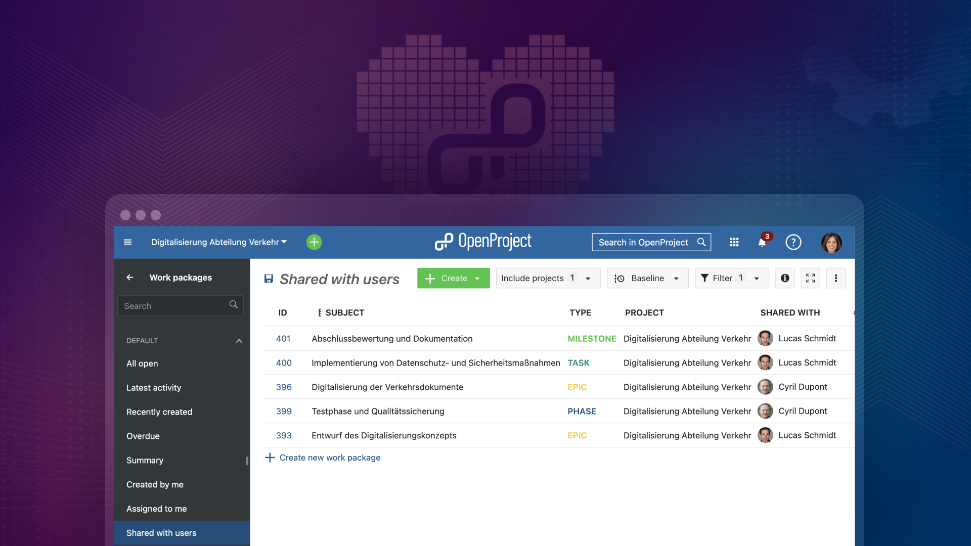 Permission management on a task level – with OpenProject’s Share feature Permission management on a task level – with OpenProject’s Share feature